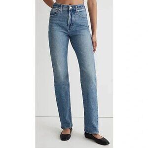 MADEWELL The 90's Straight High Waisted Blue Denim Jeans 27 Tall